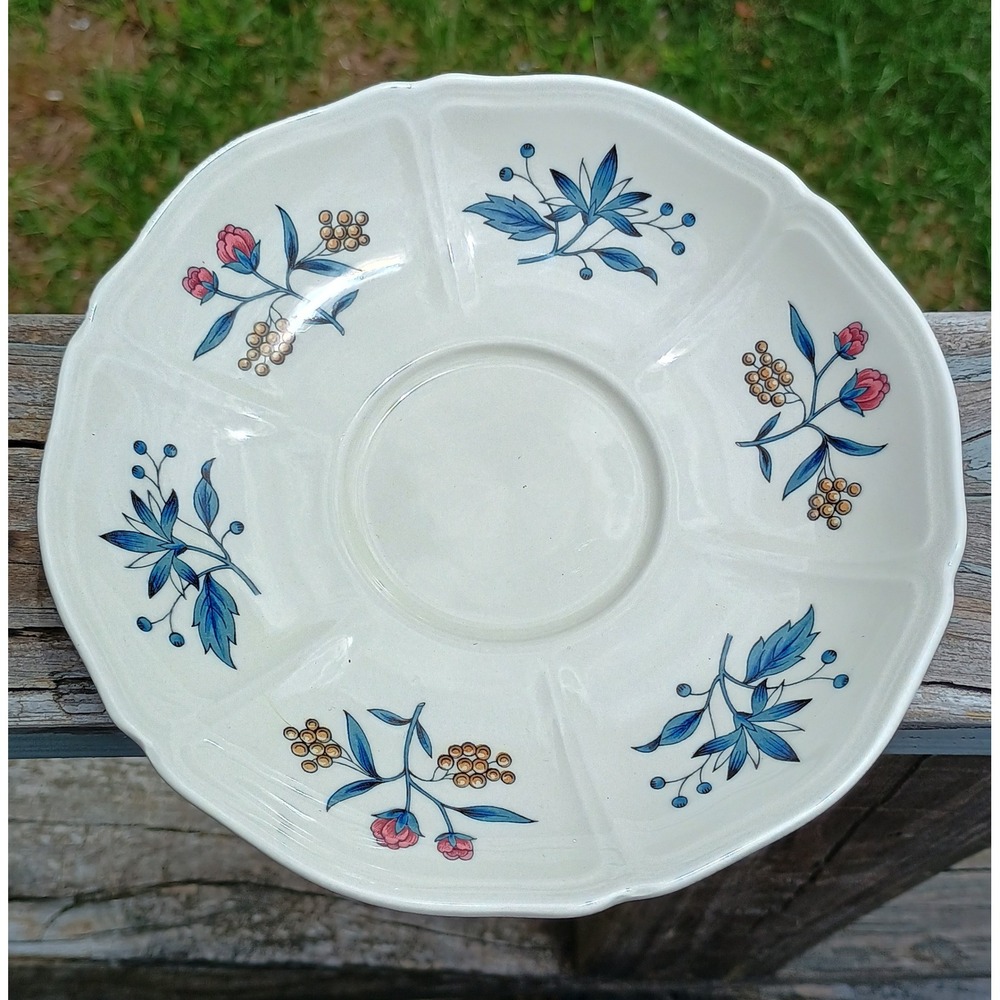 3 Sets Wedgewood Williamsburg Potpourri Footed Cream Soup Bowls Saucers Flowers - Picture 4 of 8